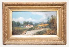 T. B.  - Early 20th Century Oil, The Rural Cottage