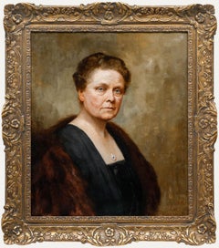 T. Pursey - Framed 1927 Oil, Portrait of Violet Hall
