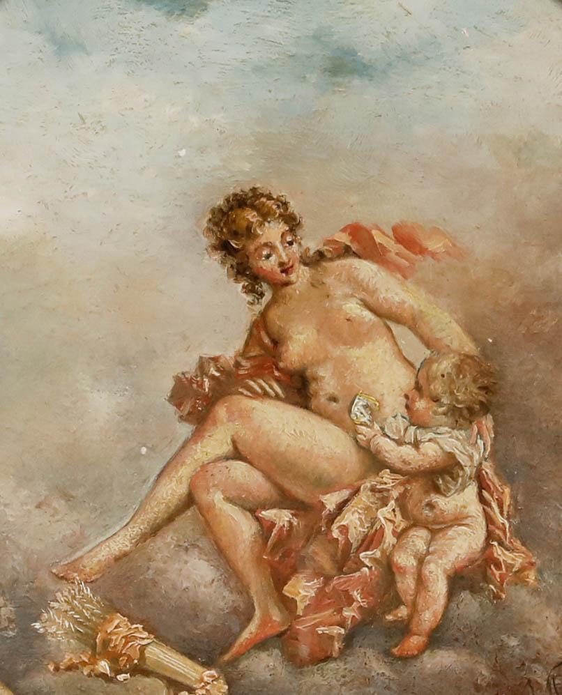 T. Tardy - 1805 Öl, Amor und Venus – Painting von Unknown