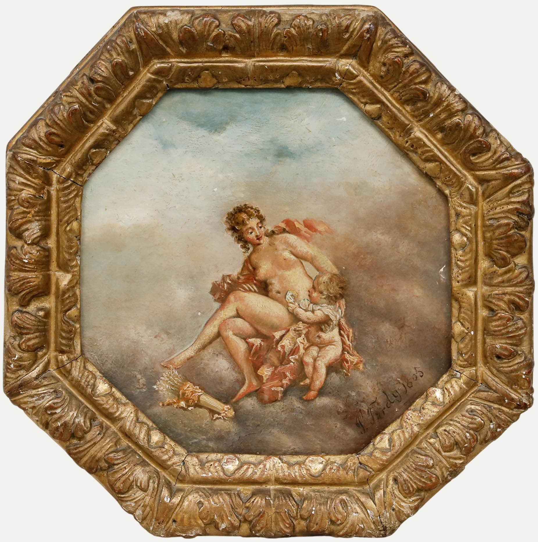 T. Tardy - 1805 Öl, Amor und Venus