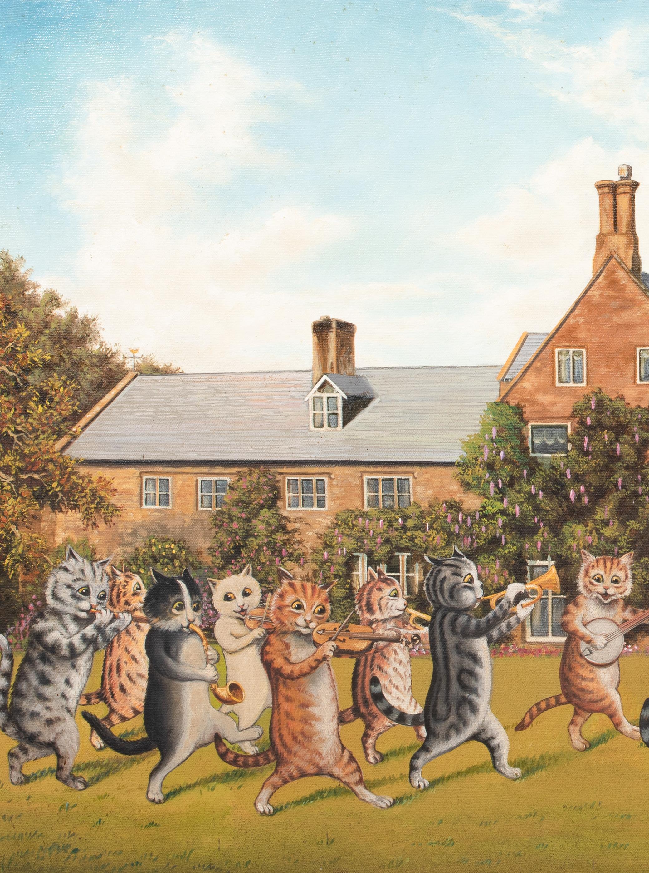 Tabby Cat Garden Orchestra, 19th Century  Louis William WAIN (1860-1939) 1