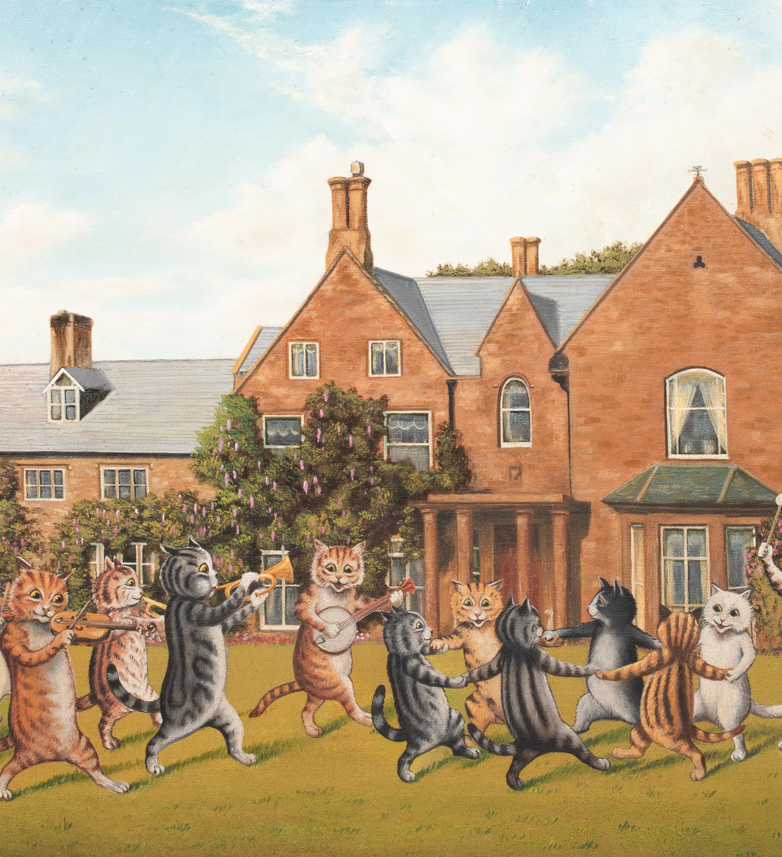 Tabby Cat Garden Orchestra, 19th Century  Louis William WAIN (1860-1939) 2