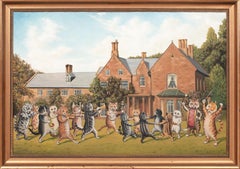 Tabby Cat Garden Orchestra, 19th Century  Louis William WAIN (1860-1939)