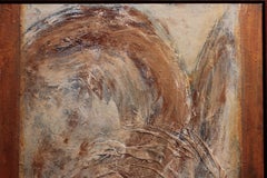 "Take the Fork in the Road" Burnt Orange Tonal Abstract