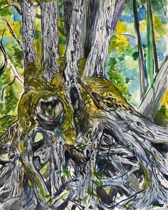 Tangled Roots (Kelley Point Park), Watercolor Painting by Daniel Duford, 2023