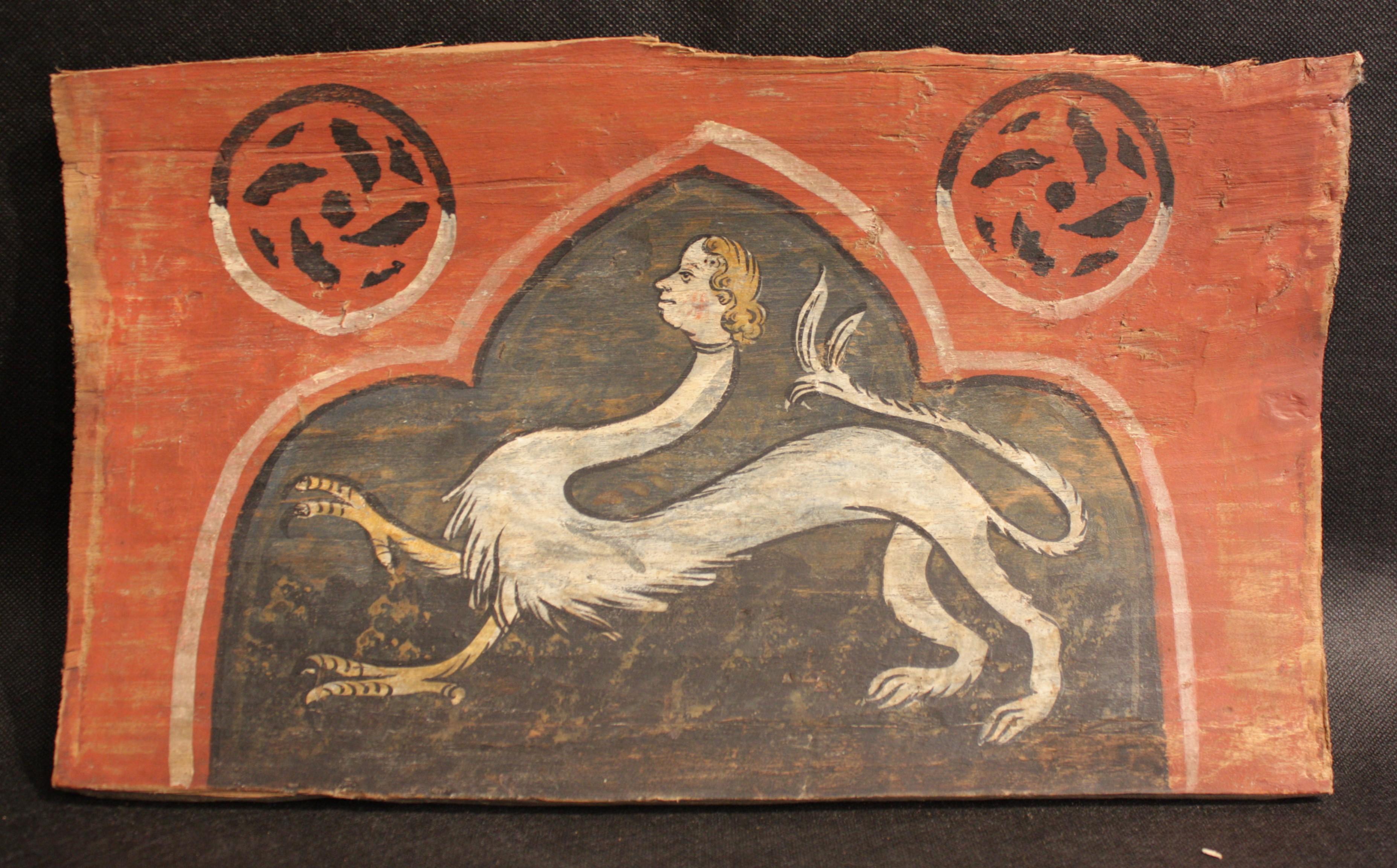 Tavolette da soffitto con raffigurazioni di Animali Fantastici - Painting Scuola italiana di Unknown