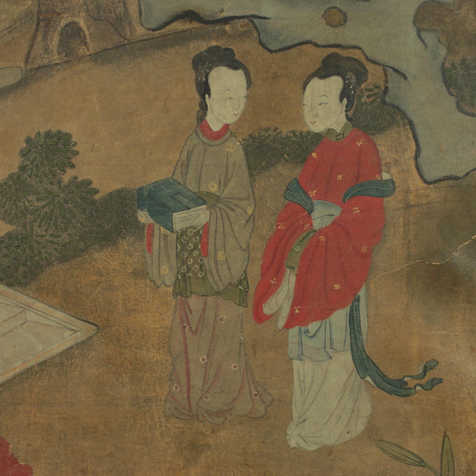 Tempera on Paper Panels China, end 18th century for Europe - Painting by Unknown