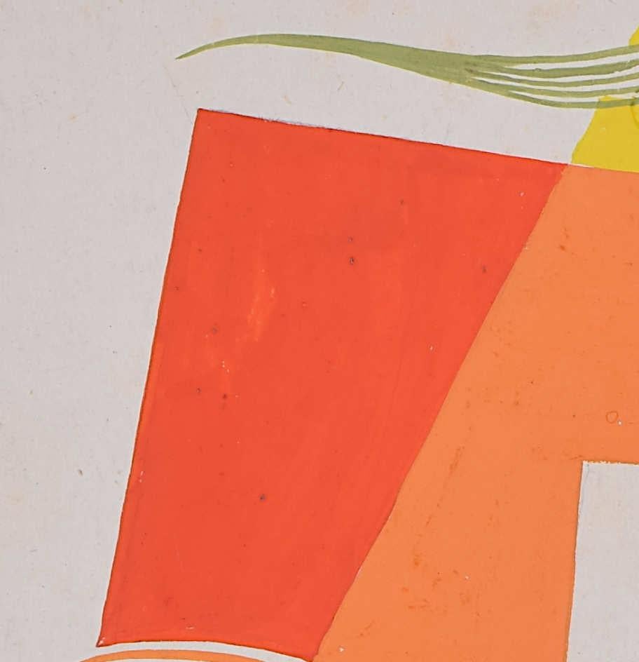 Tertiaries Colour Exercise, Colour Theory Illustration, c.1940s gouache - Abstract Painting by Unknown
