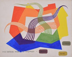 Tertiaries Colour Exercise, Colour Theory Illustration, c.1940s gouache