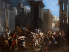 THE ABDUCTION OF HELEN OF TROY 17th Century FRANCESCO MONTI (ITALIAN 1646-1712)