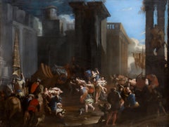 THE ABDUCTION OF HELEN OF TROY 17th Century FRANCESCO MONTI (ITALIAN 1646-1712)