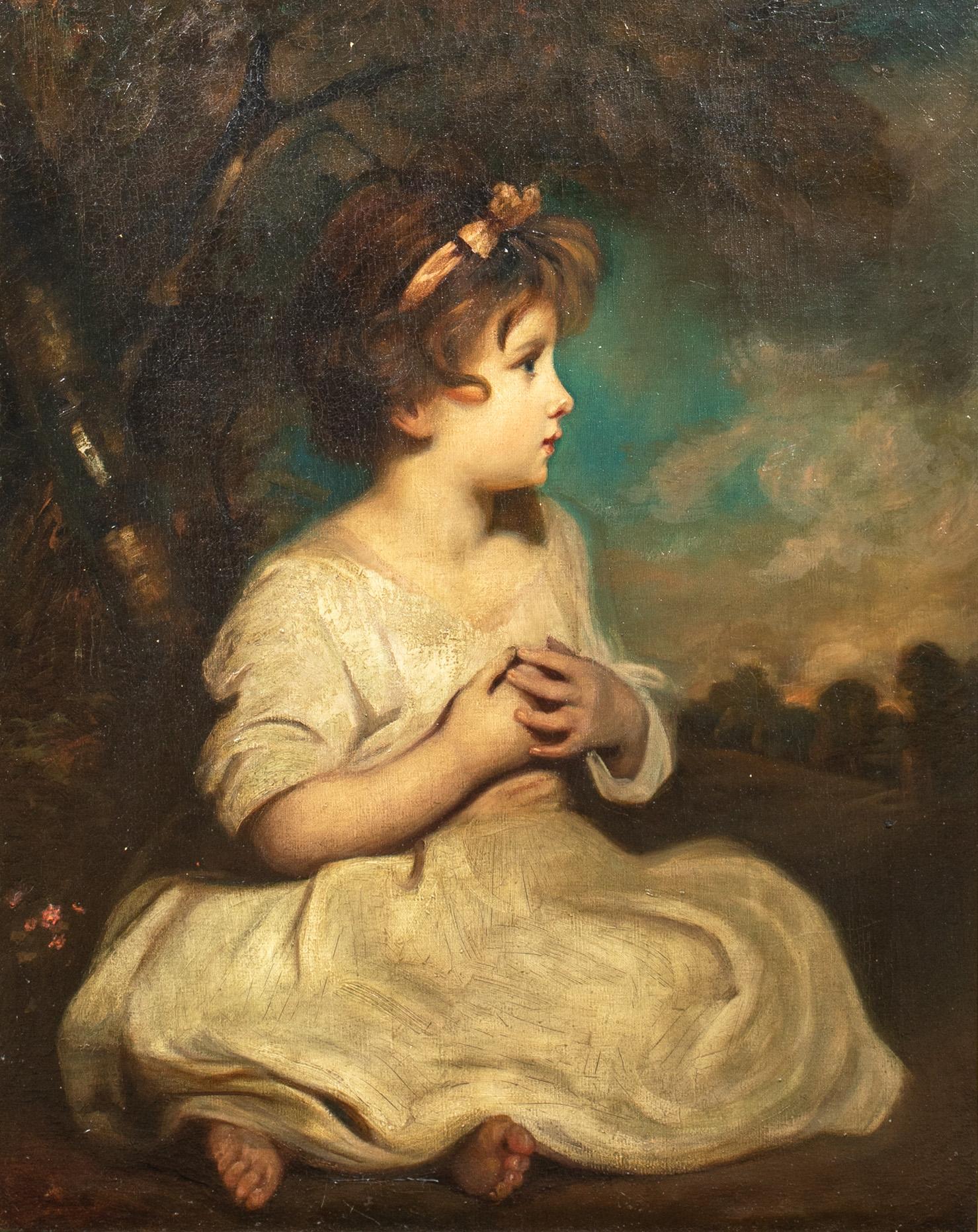 L'età dell'innocenza, 18° secolo - Portrait Painting Marrone di Unknown