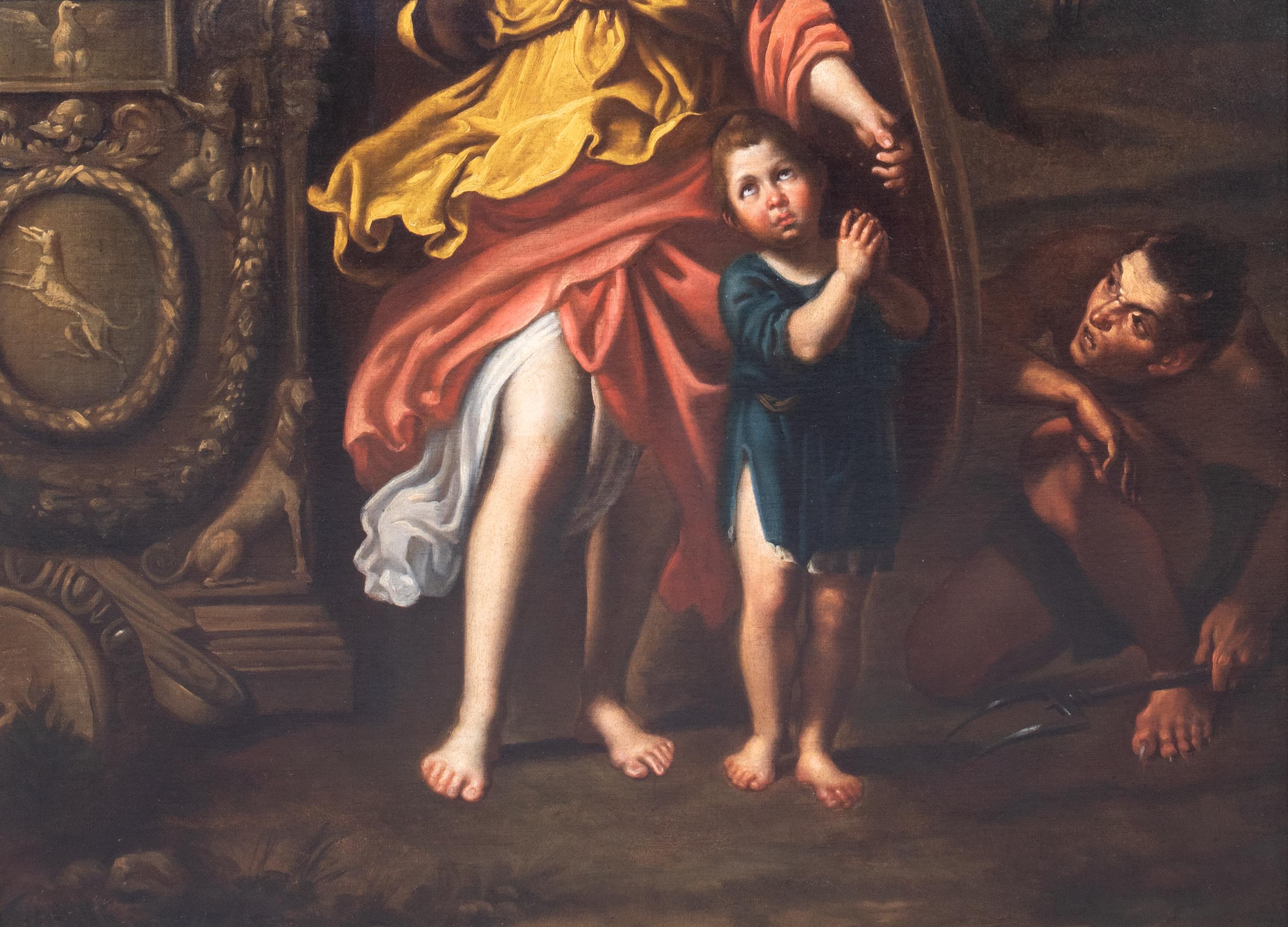 The Angel Gabriel Jesus & Satan 17th Century after DOMENICHINO (1581-1641) For Sale 7