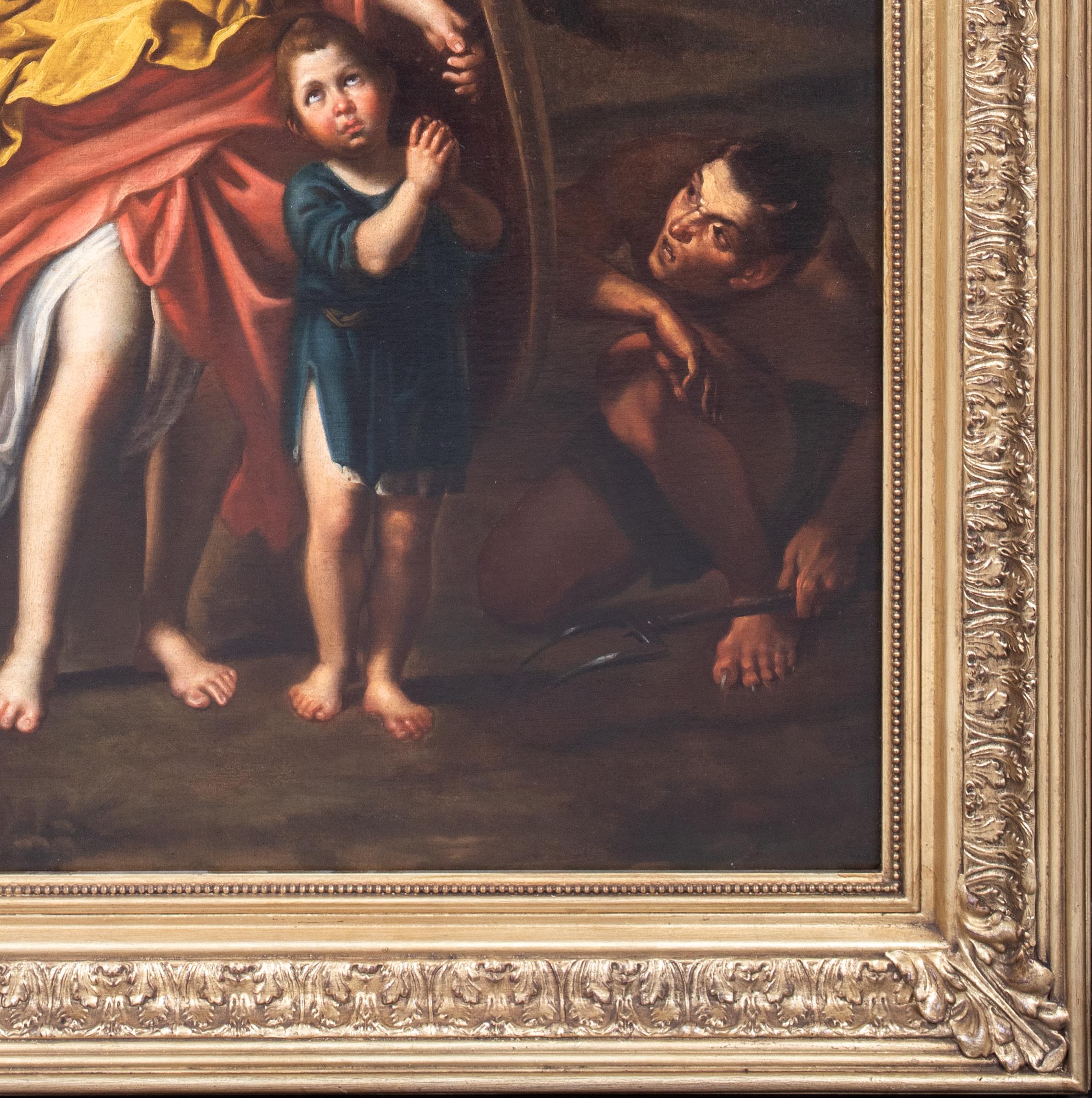 The Angel Gabriel Jesus & Satan 17th Century after DOMENICHINO (1581-1641) For Sale 1