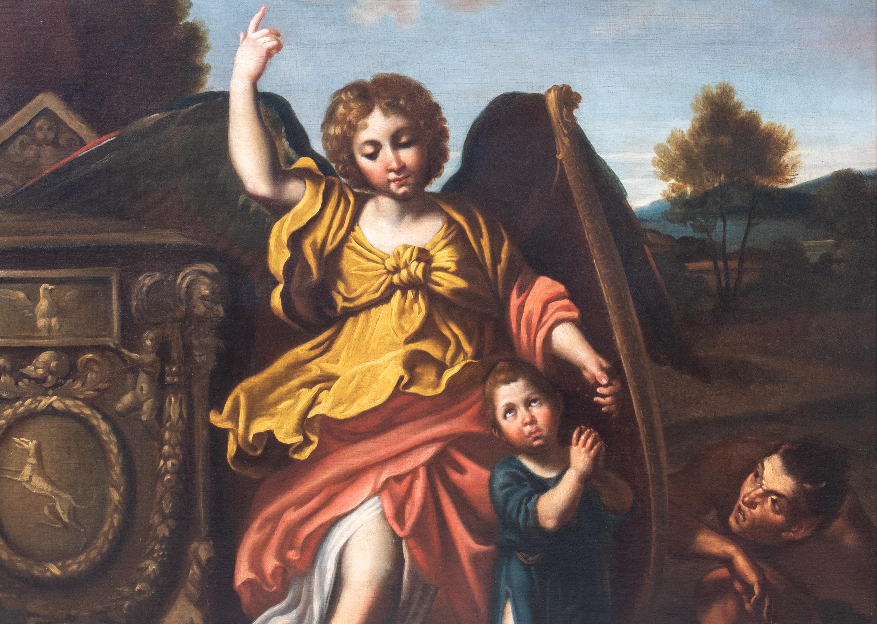 The Angel Gabriel Jesus & Satan 17th Century after DOMENICHINO (1581-1641) For Sale 3