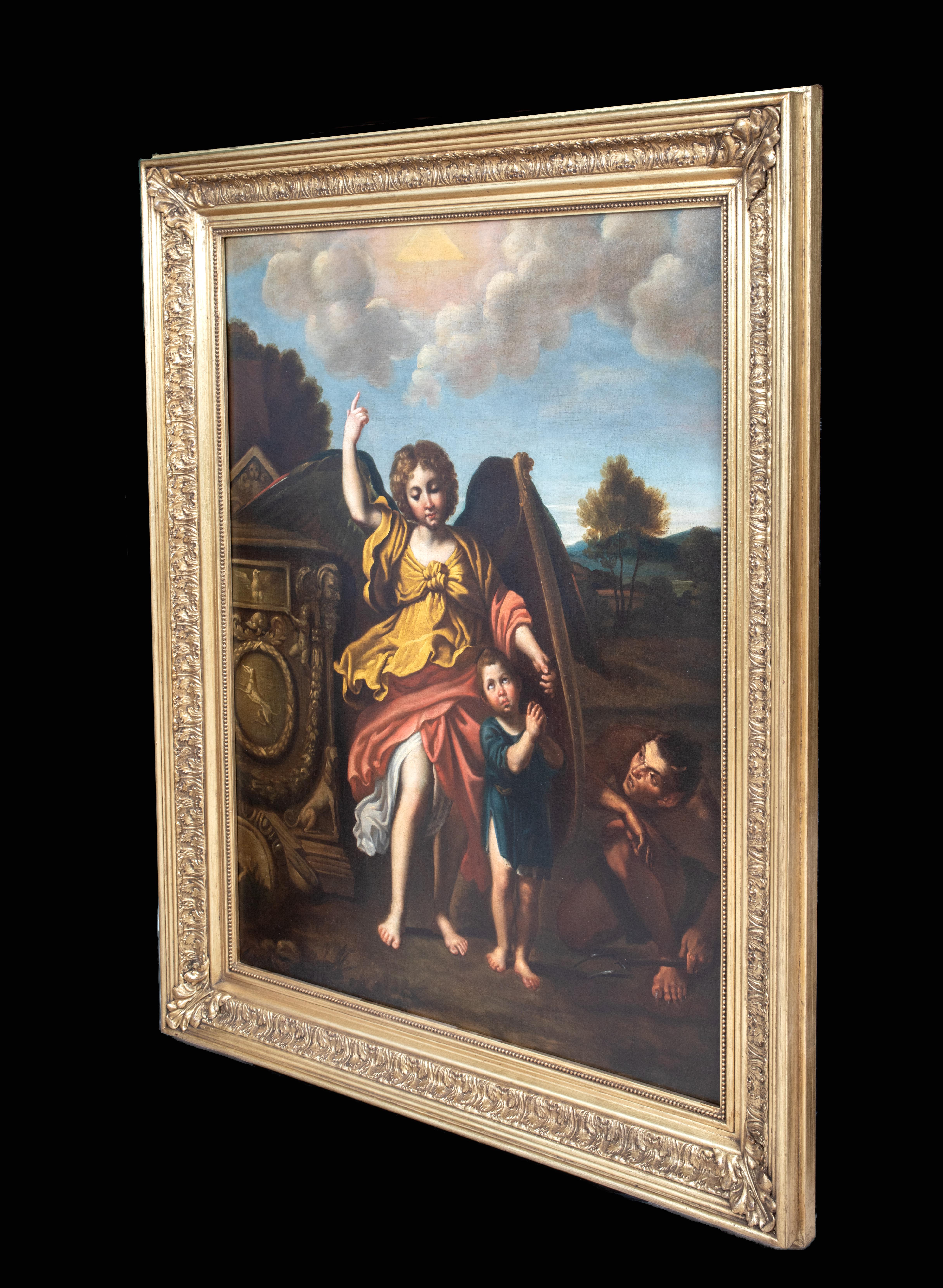 The Angel Gabriel Jesus & Satan 17th Century after DOMENICHINO (1581-1641) For Sale 6