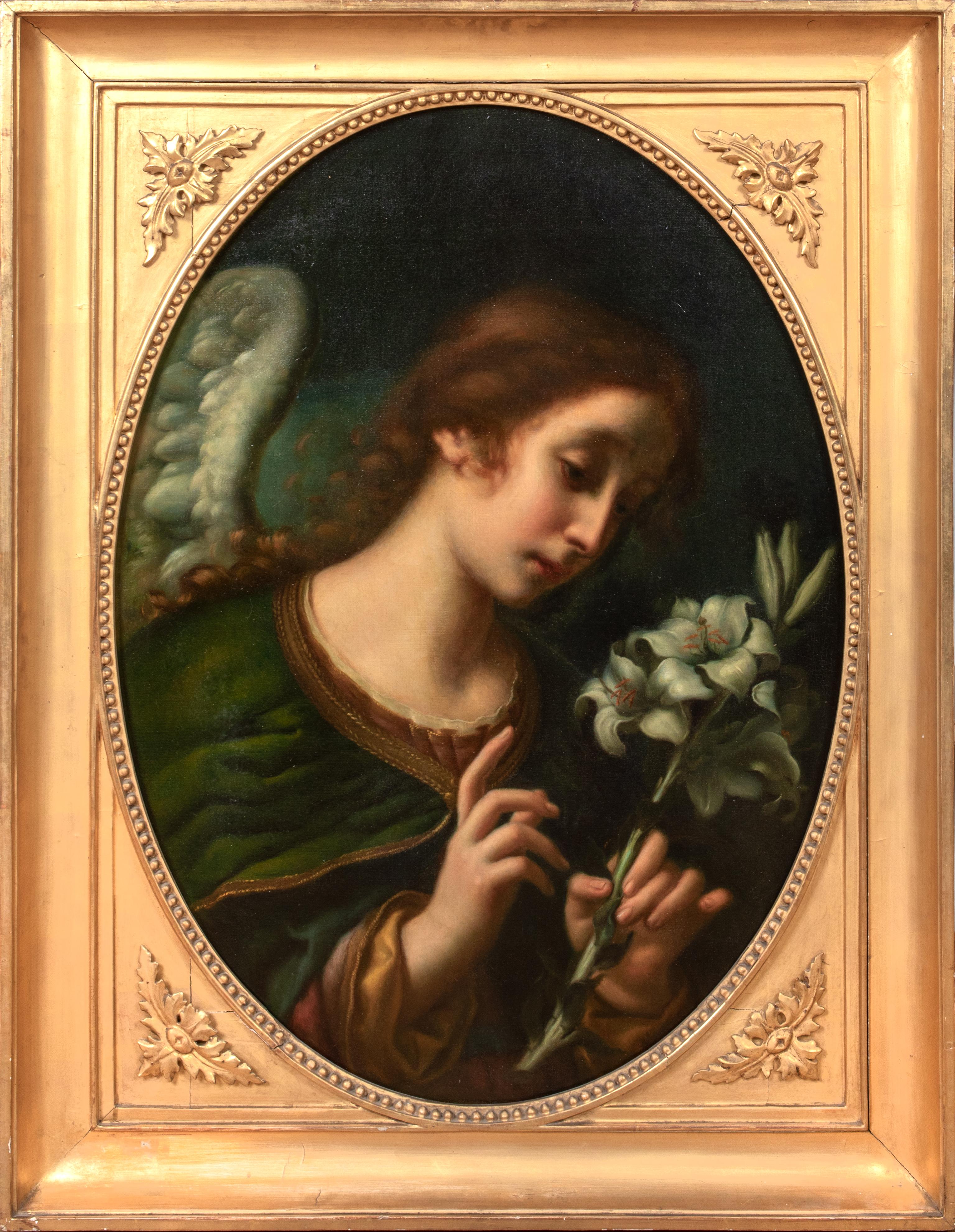 Unknown Portrait Painting - The Angel Gabriel Of The Annunciation, 19th Century