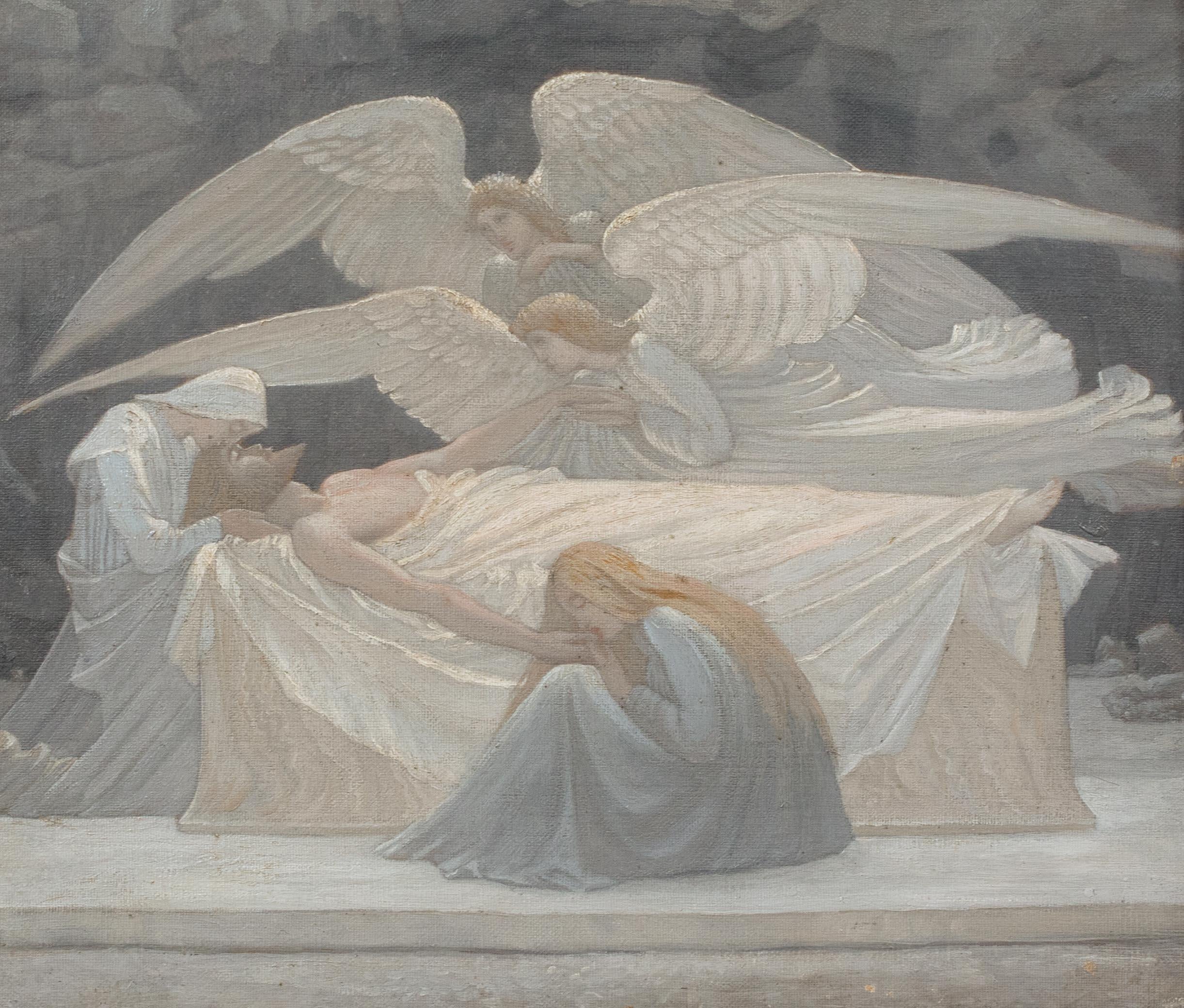The Angels Consecration Of The Body Of Christ - FREDERICK CAYLEY ROBINSON  - Brown Portrait Painting by Unknown