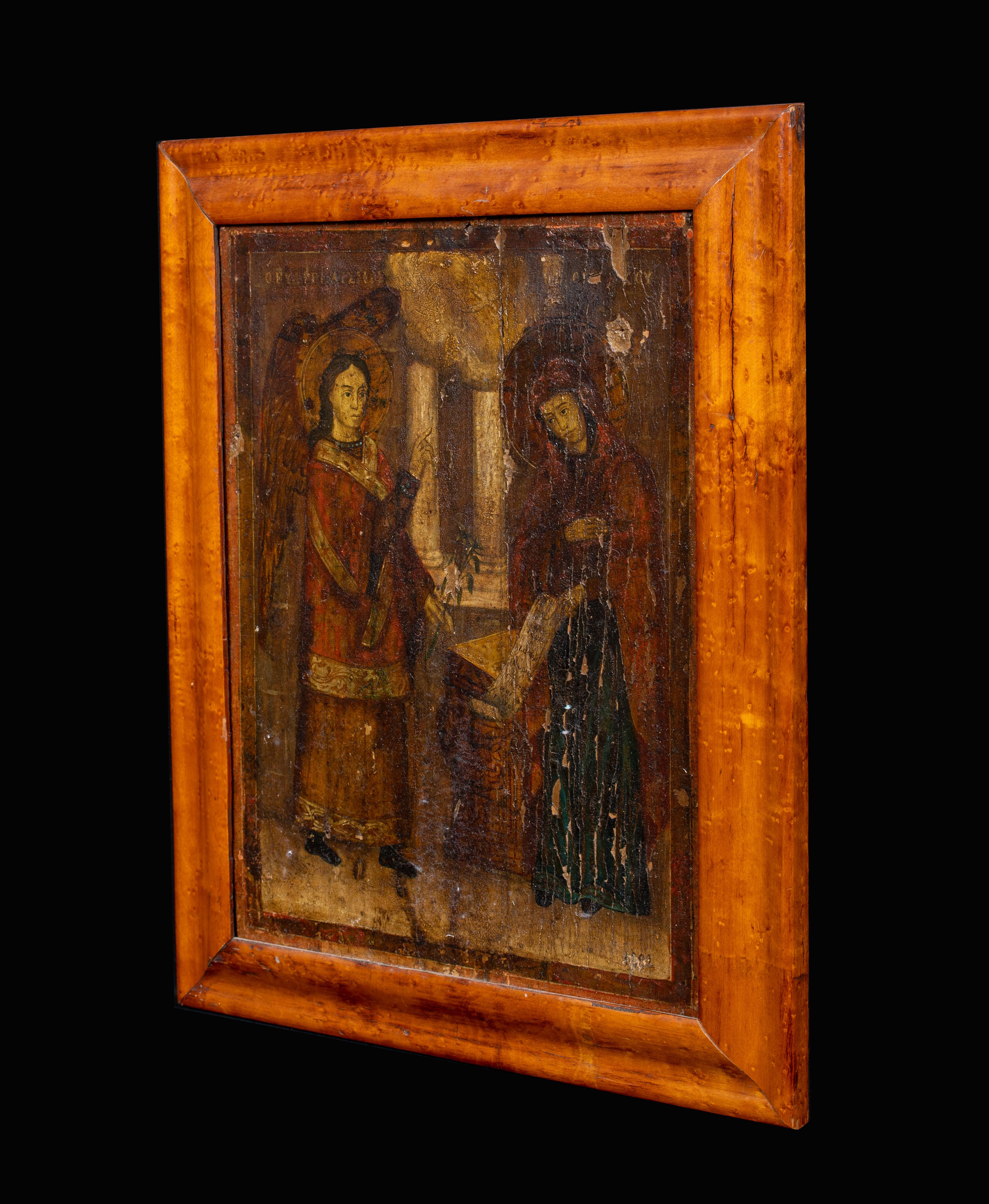 The Annunciation, 15th Century - circle of Andrea del Castagno For Sale 3