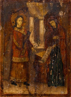 Antique The Annunciation, 15th Century - circle of Andrea del Castagno