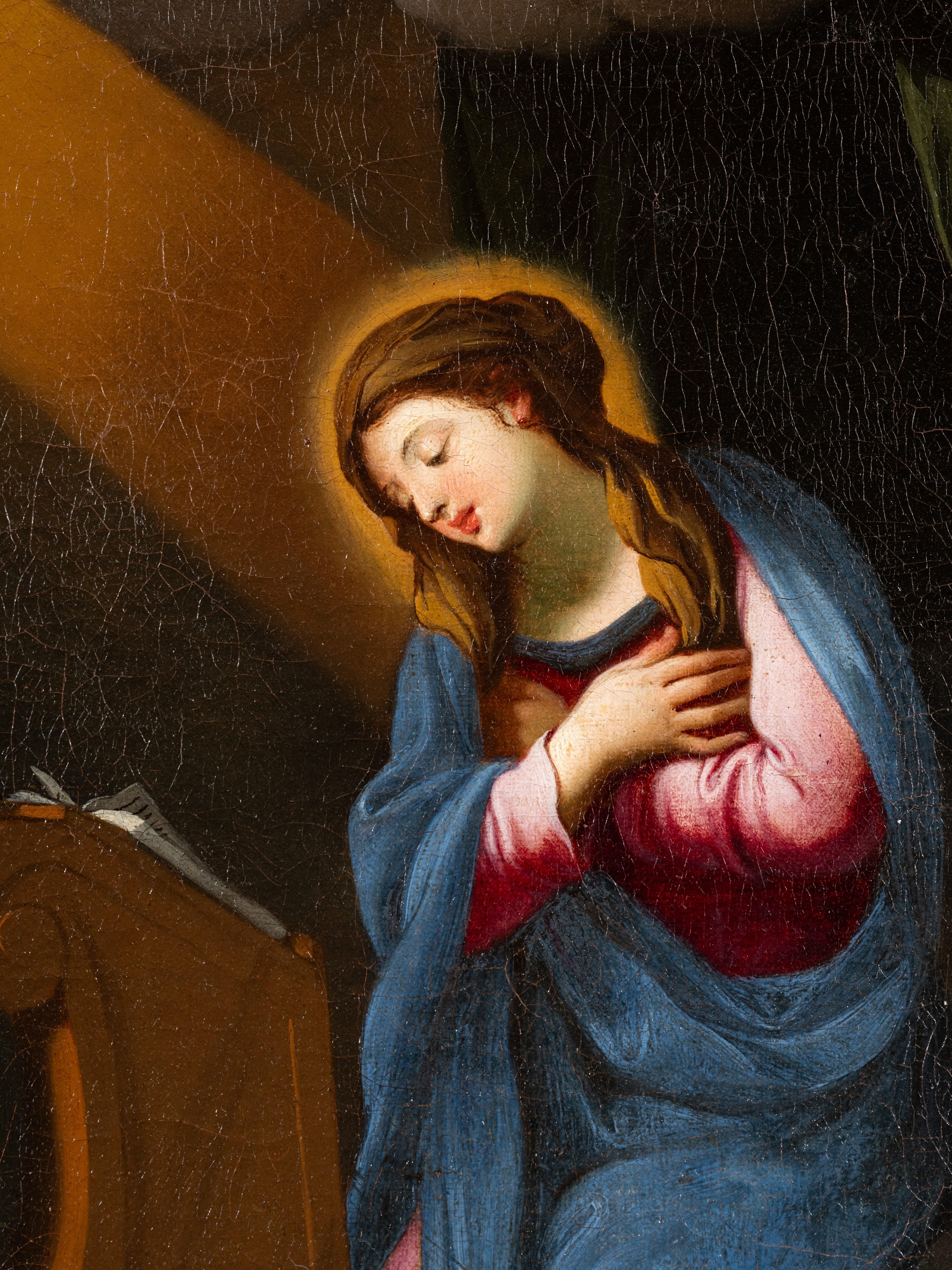 Die Annunciation, französische Schule aus der Mitte des 17. Jahrhunderts im Angebot 1