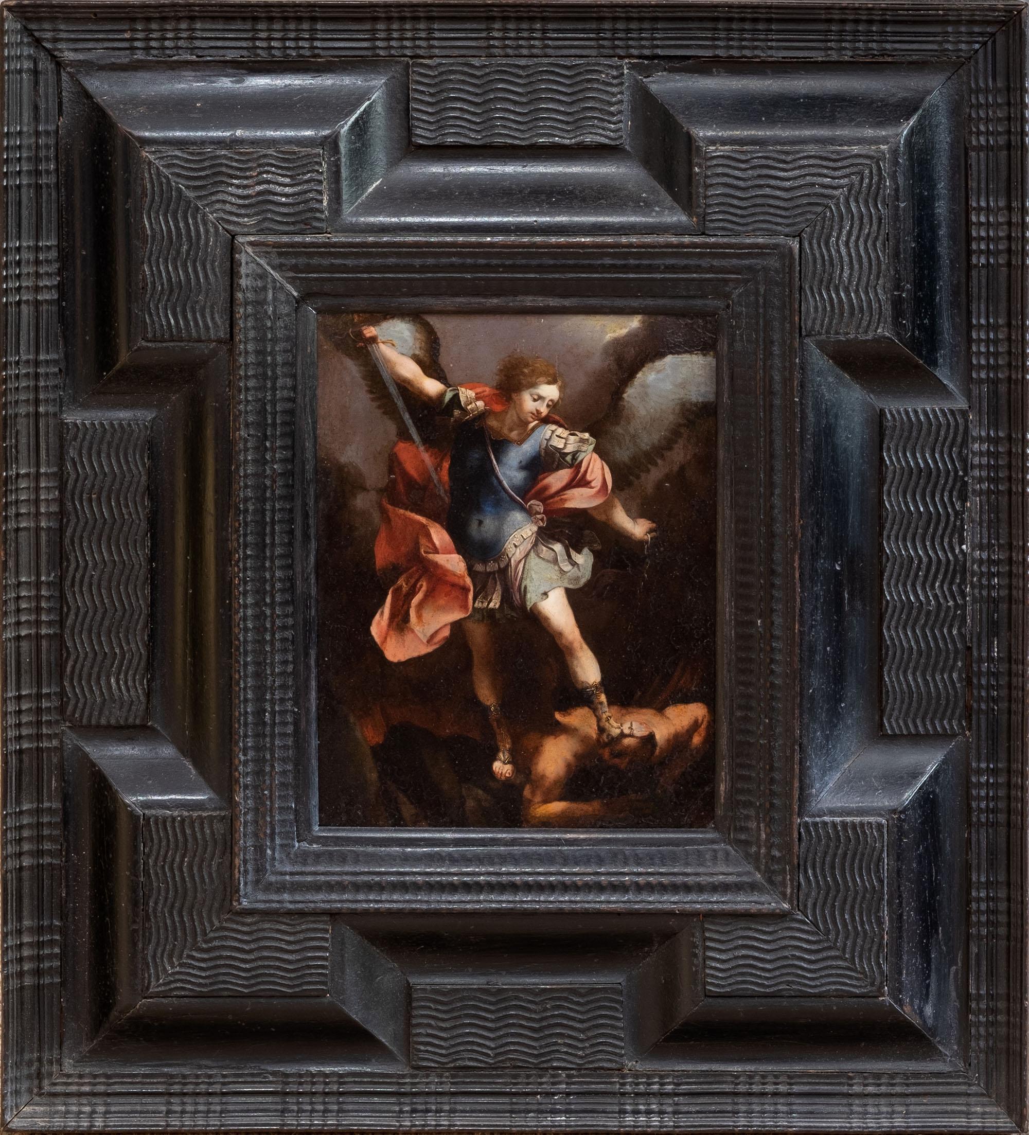 Unknown Figurative Painting - The Archangel Michael Defeating Satan