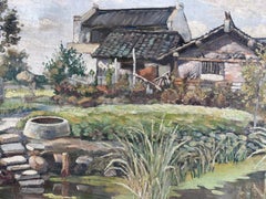 The Artists Country Home Rodgau Germany Original Oil on Linen 1944