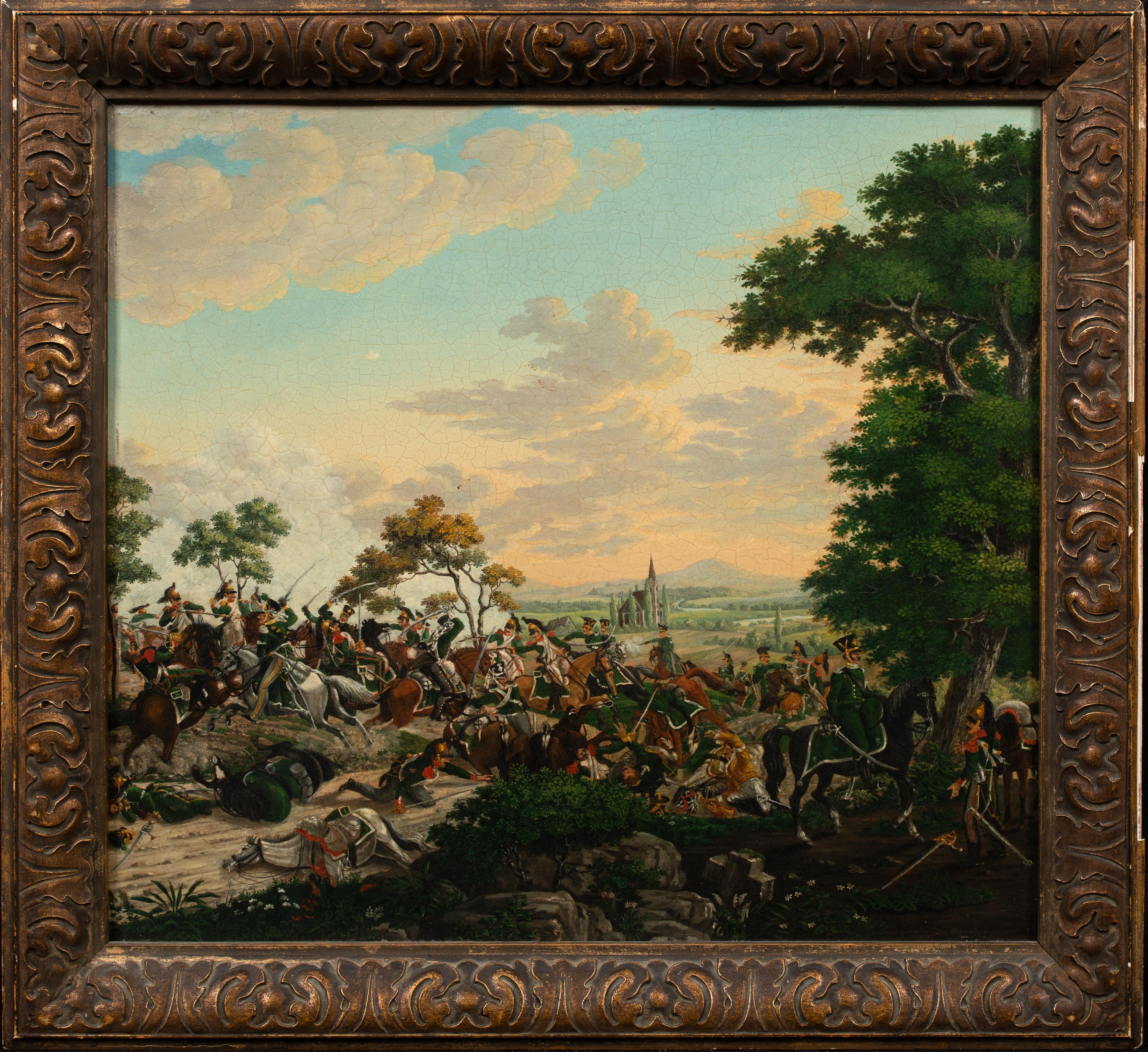 Die Schlacht von Gravelotte, 18. August 1870, 19. Jahrhundert  Signiert „H. C. Herba“ – Painting von Unknown