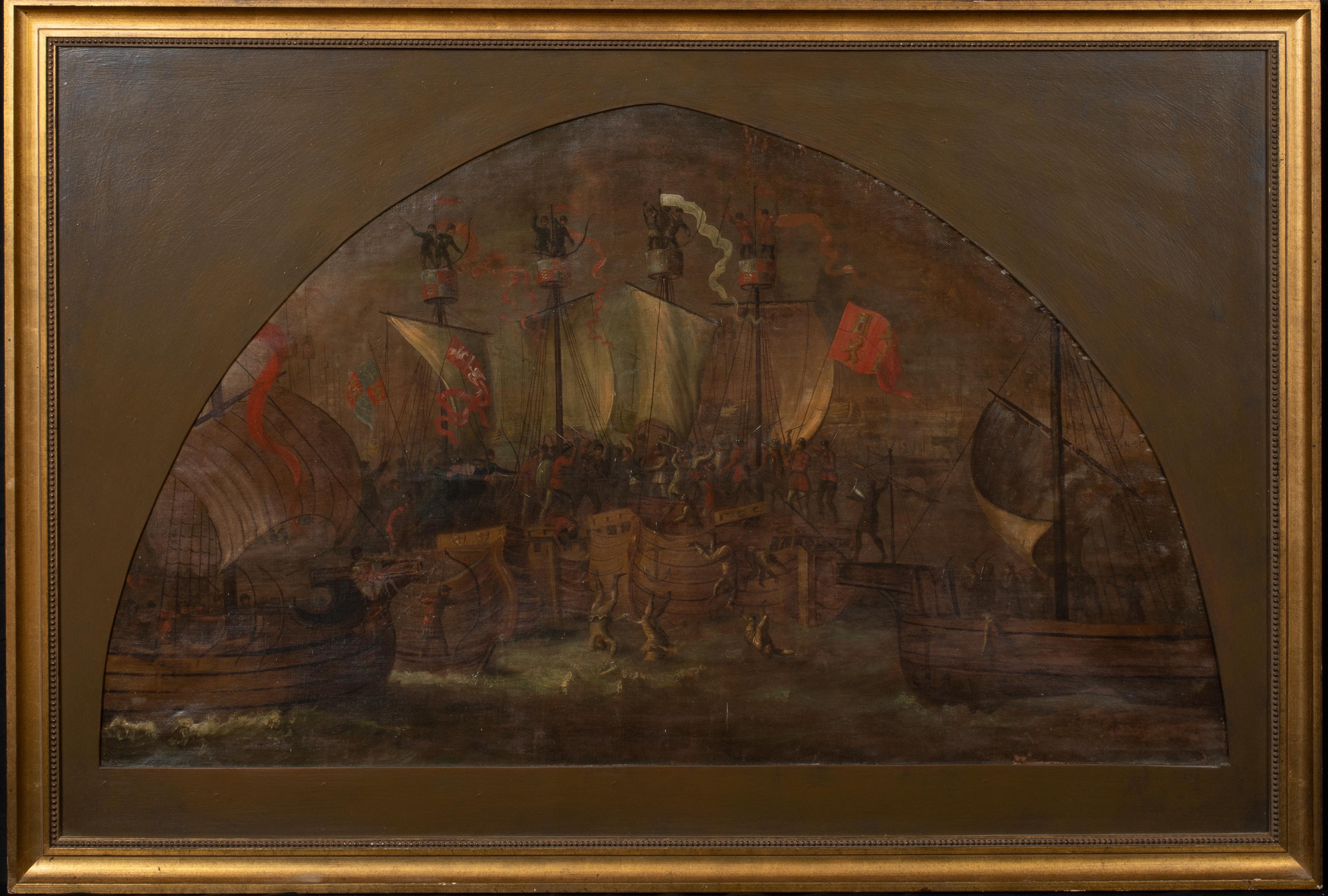 Unknown Landscape Painting – The Battle Of Sluys (1340) - Der Hundertjährige Krieg (1337-1453)