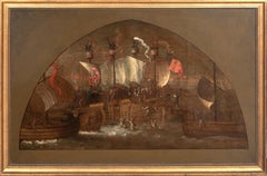 La battaglia di Sluys (1340), olio su tela, 100 Scena navale della guerra dei cent'anni