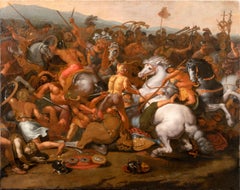 The Battle Of The Milvian Bridge, 312 AD  Italian School - circa 1600