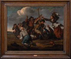 The Battle Of The Peasants, 17th Century   by M D HOUT (1627-1680)