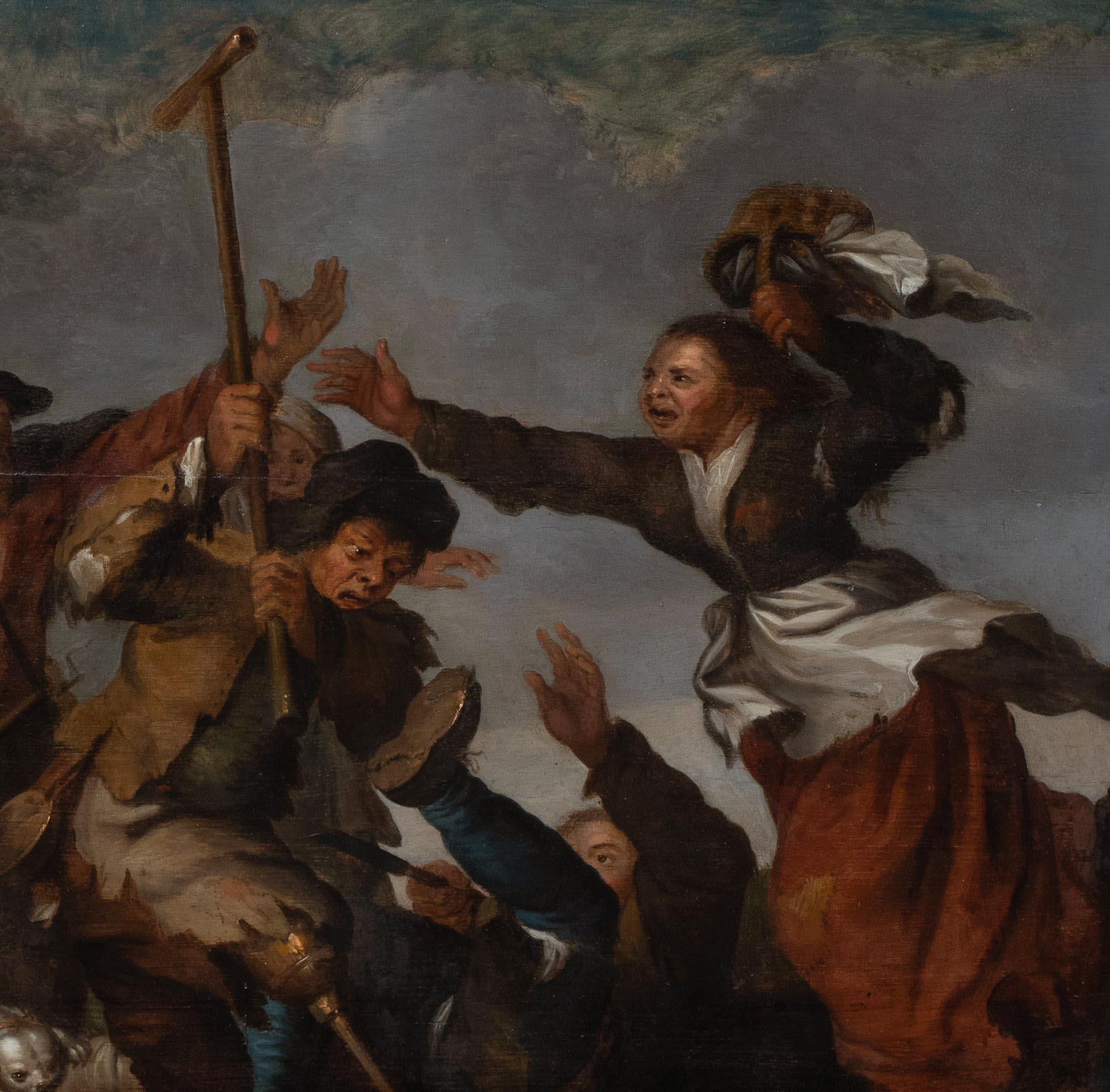 The Battle Of The Peasants, 17th Century   by M D HOUT (1627-1680) For Sale 1
