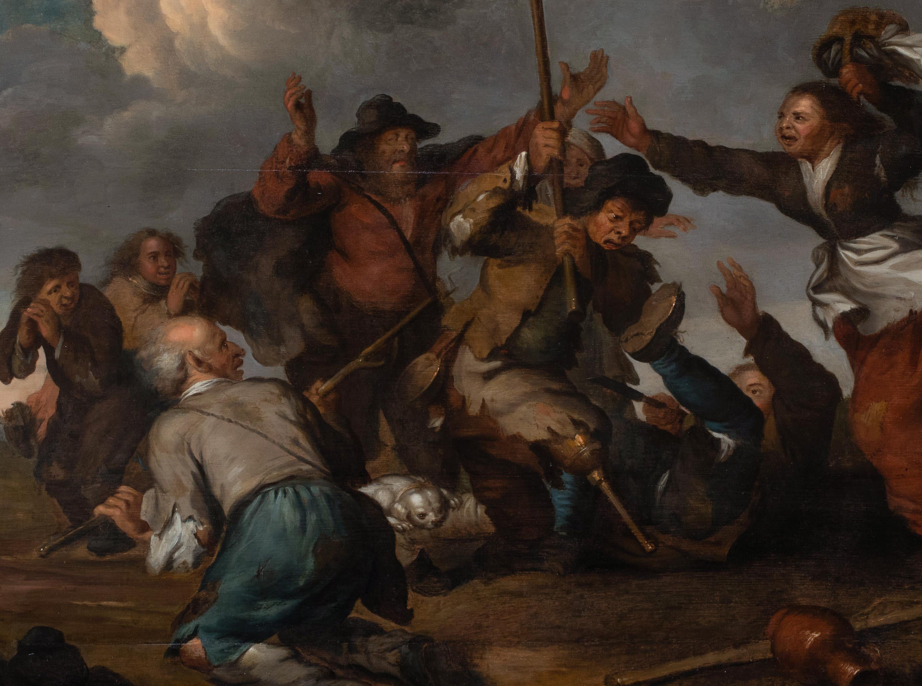 The Battle Of The Peasants, 17th Century   by M D HOUT (1627-1680) For Sale 2