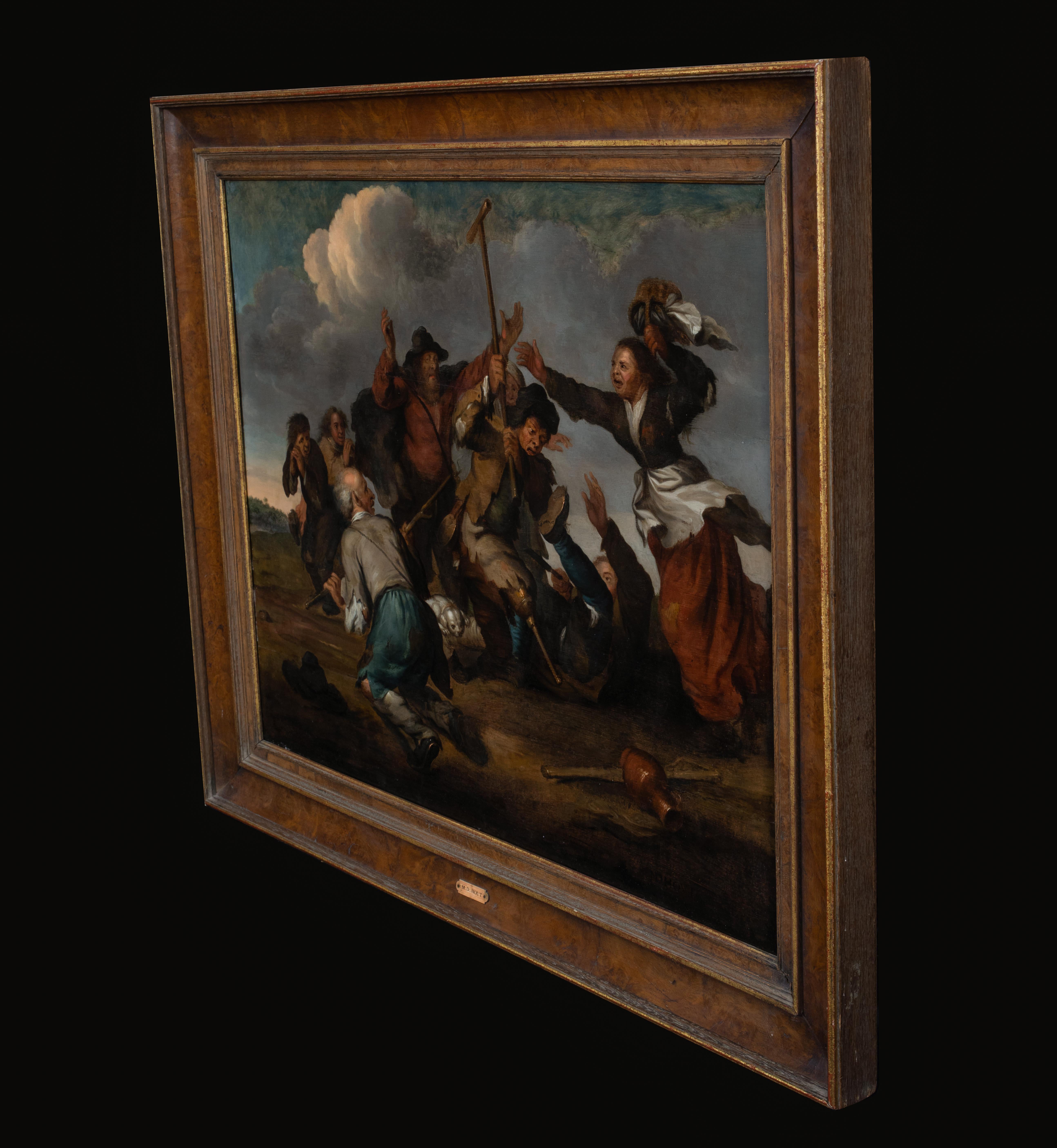 The Battle Of The Peasants, 17th Century   by M D HOUT (1627-1680) For Sale 4