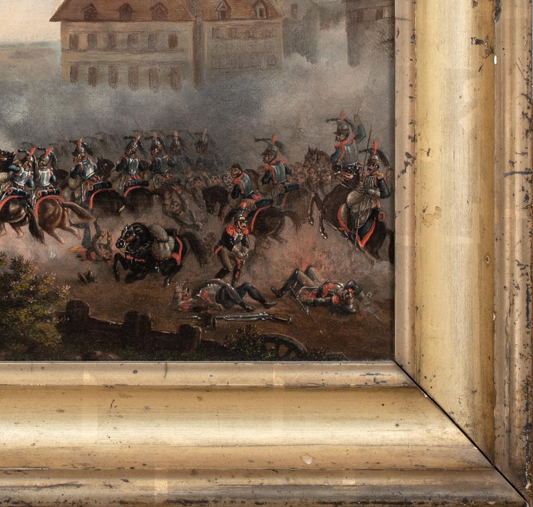 The Battle Of Valmy, 1792, 19th Century

signed HV

19th Century French scene of the Battle Of Valmy, oil on canvas. Excellent quality and condition early and important historical account from the French Revolution as the Prussian army led by the