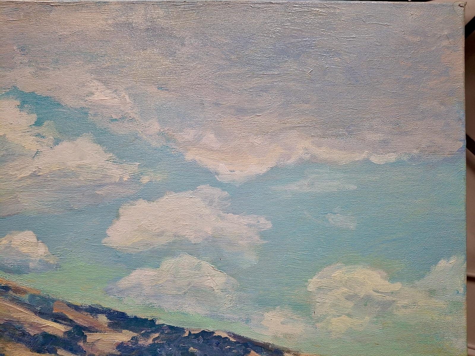 The Bay Area’s Mt. Diablo, by Delia Bradford - Gray Landscape Painting by Unknown