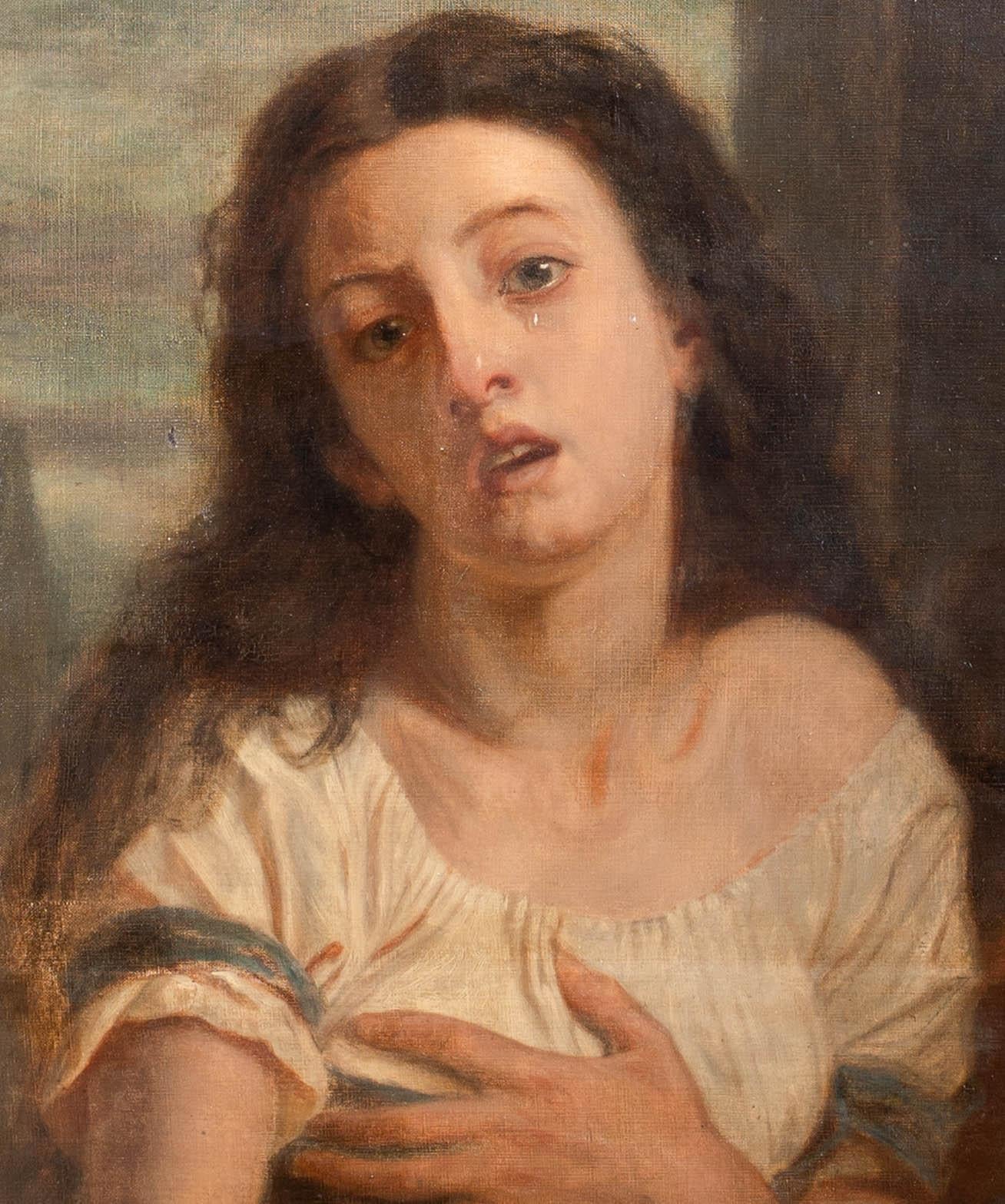 The Beggar Girl, 19th century  Pre-Raphaelite  Large 19th  5