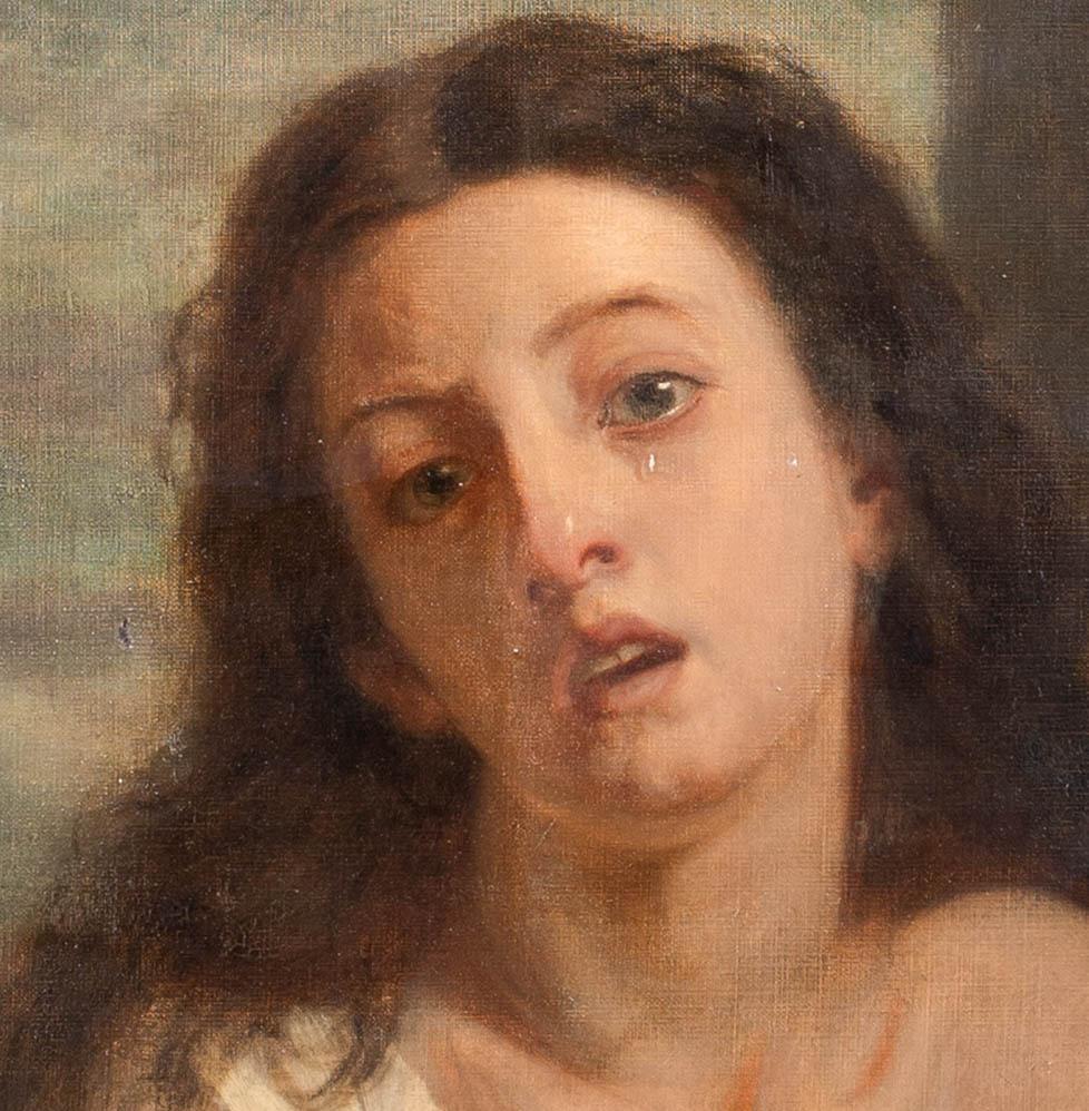 The Beggar Girl, 19th century  Pre-Raphaelite  Large 19th  6