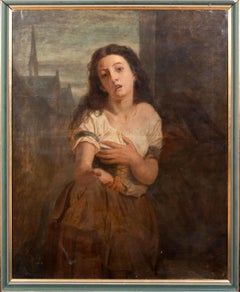 The Beggar Girl, 19th century  Pre-Raphaelite  Large 19th 