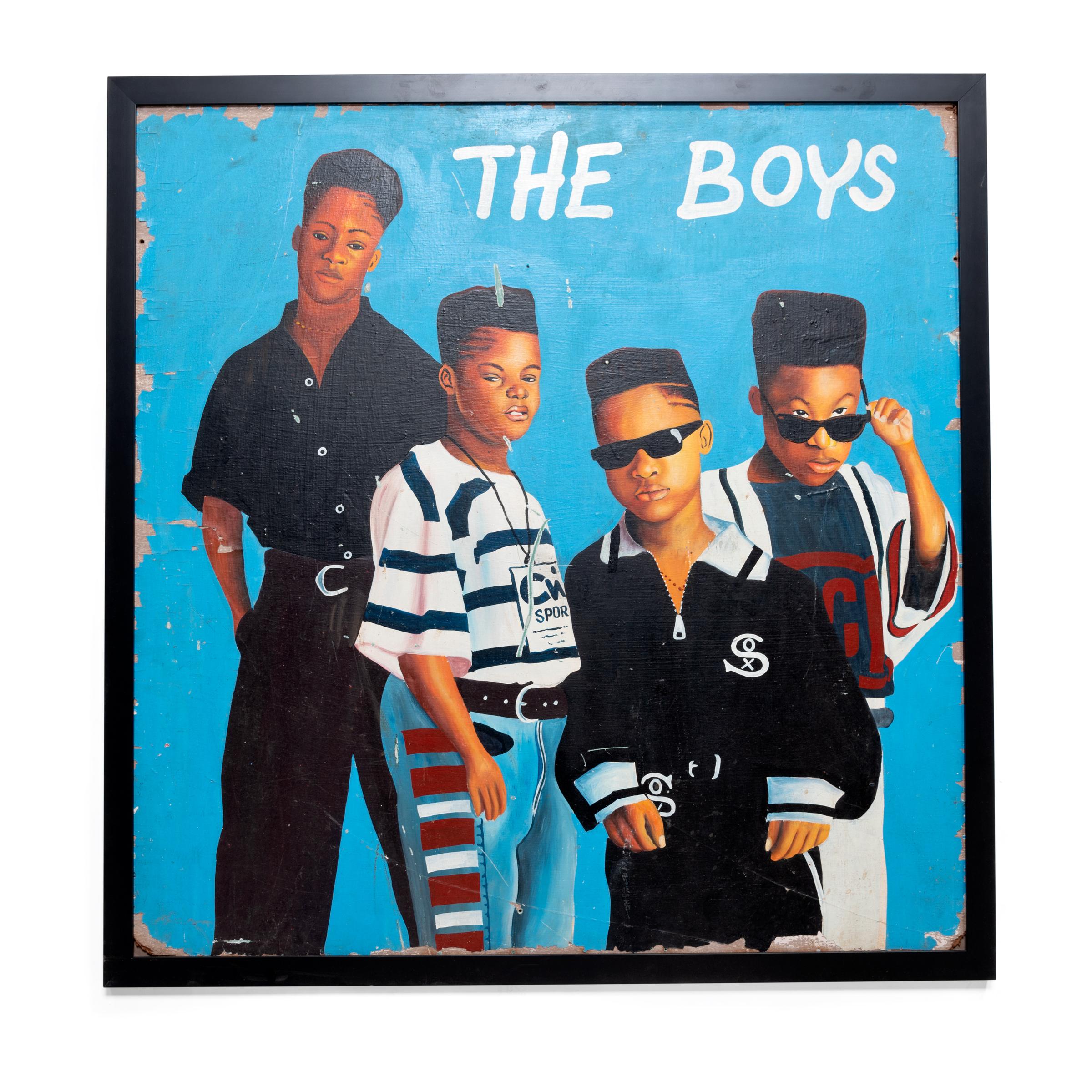 The Boys - Black Figurative Painting by Unknown