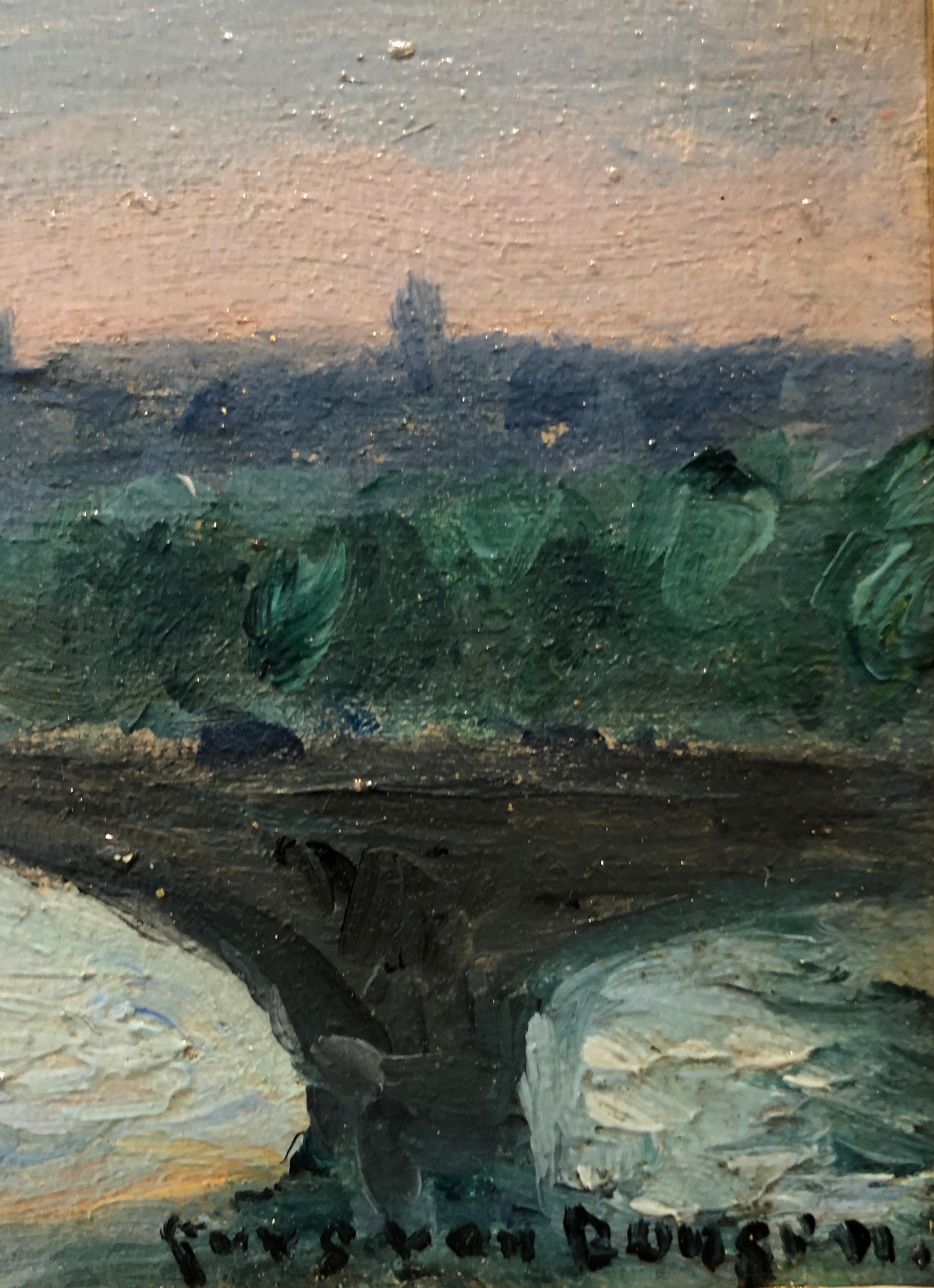 The bridge - Modern Painting by Unknown