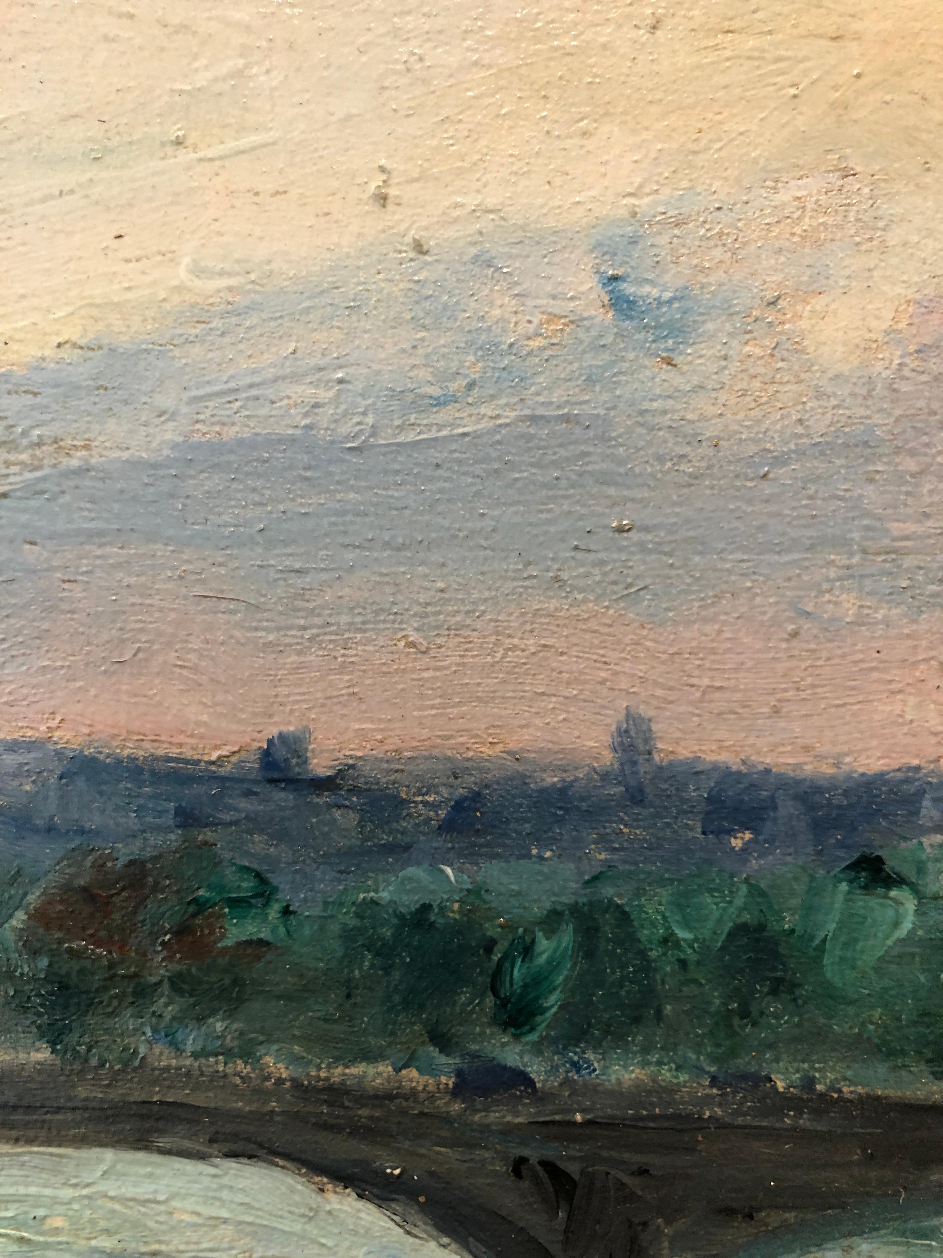 El puente - Landscape Painting Marrón de Unknown