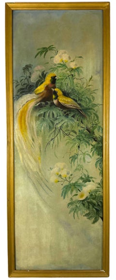 The Canaries 19th Century Realistic Naturalism Japanese Oil Painting On Canvas