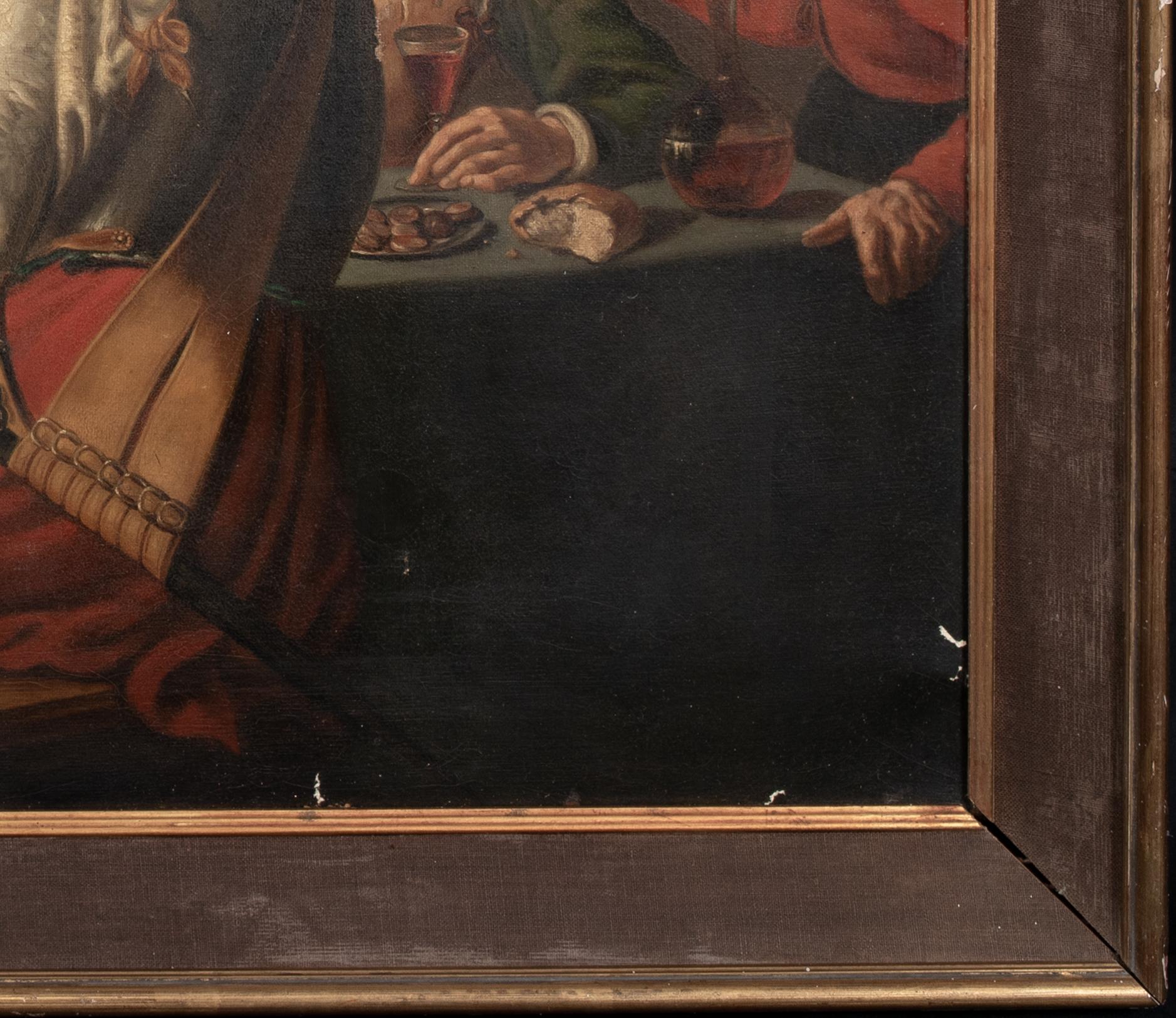 Le jeu de cartes, 17e siècle 

École néerlandaise d'après Theodoor Rombouts (1597-1637)

Grand maître ancien hollandais du XVIIe siècle, scène d'intérieur représentant une partie de cartes, huile sur toile. Excellente qualité et état de