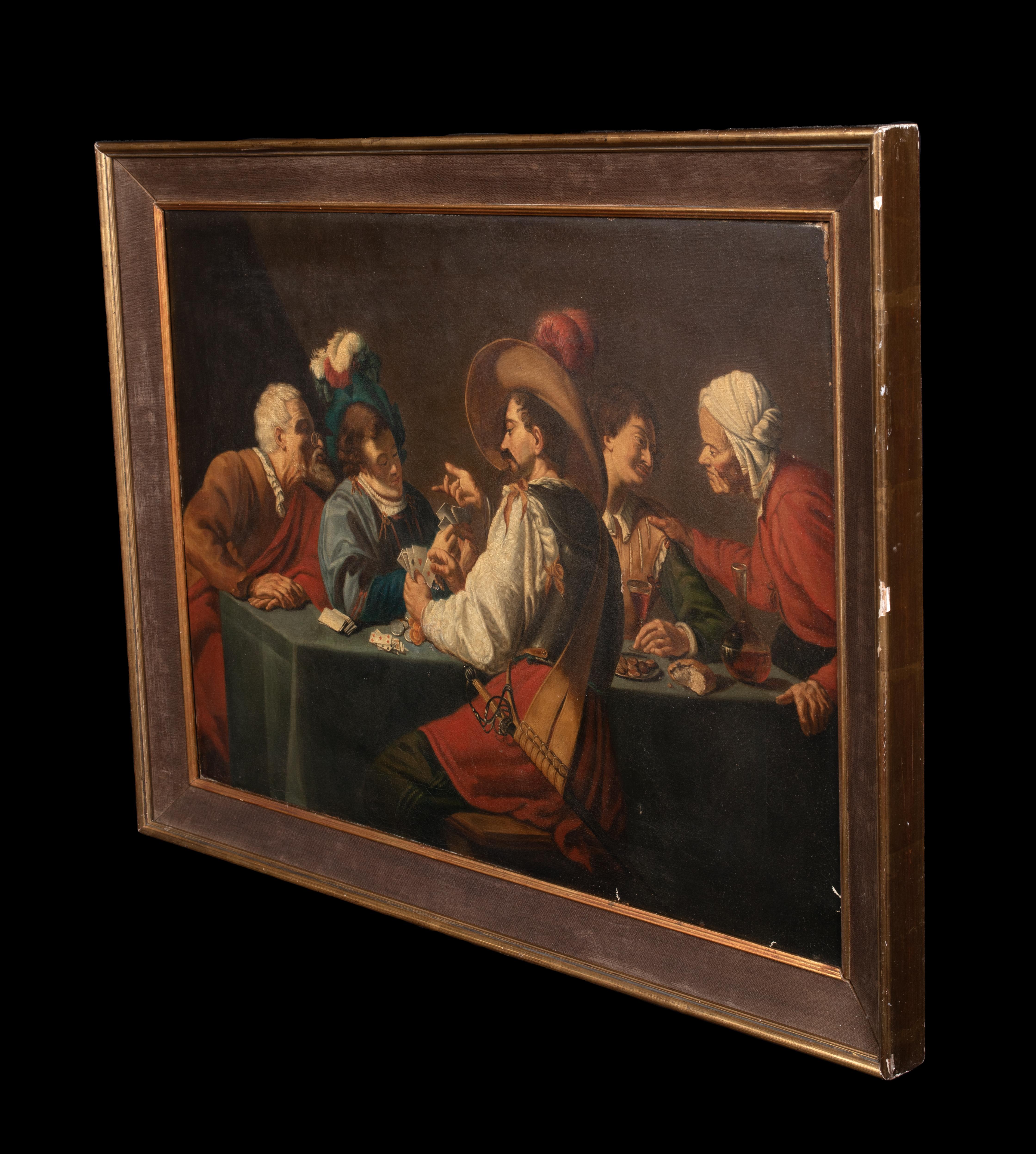 The Cards Game, 17th Century   Dutch School  For Sale 6