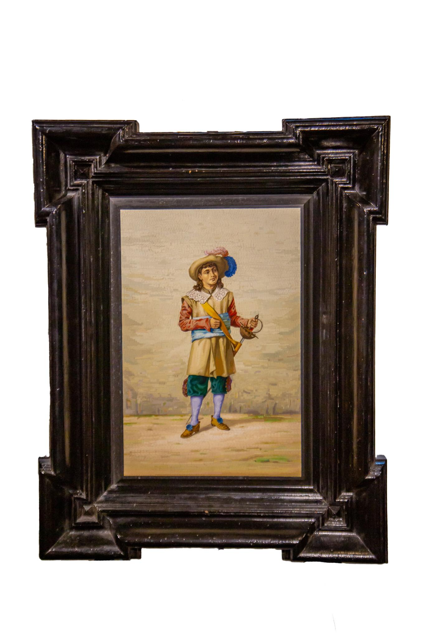 "Il Cavaliere" - Serie di mosaici vaticani del XIX secolo - Painting di Unknown