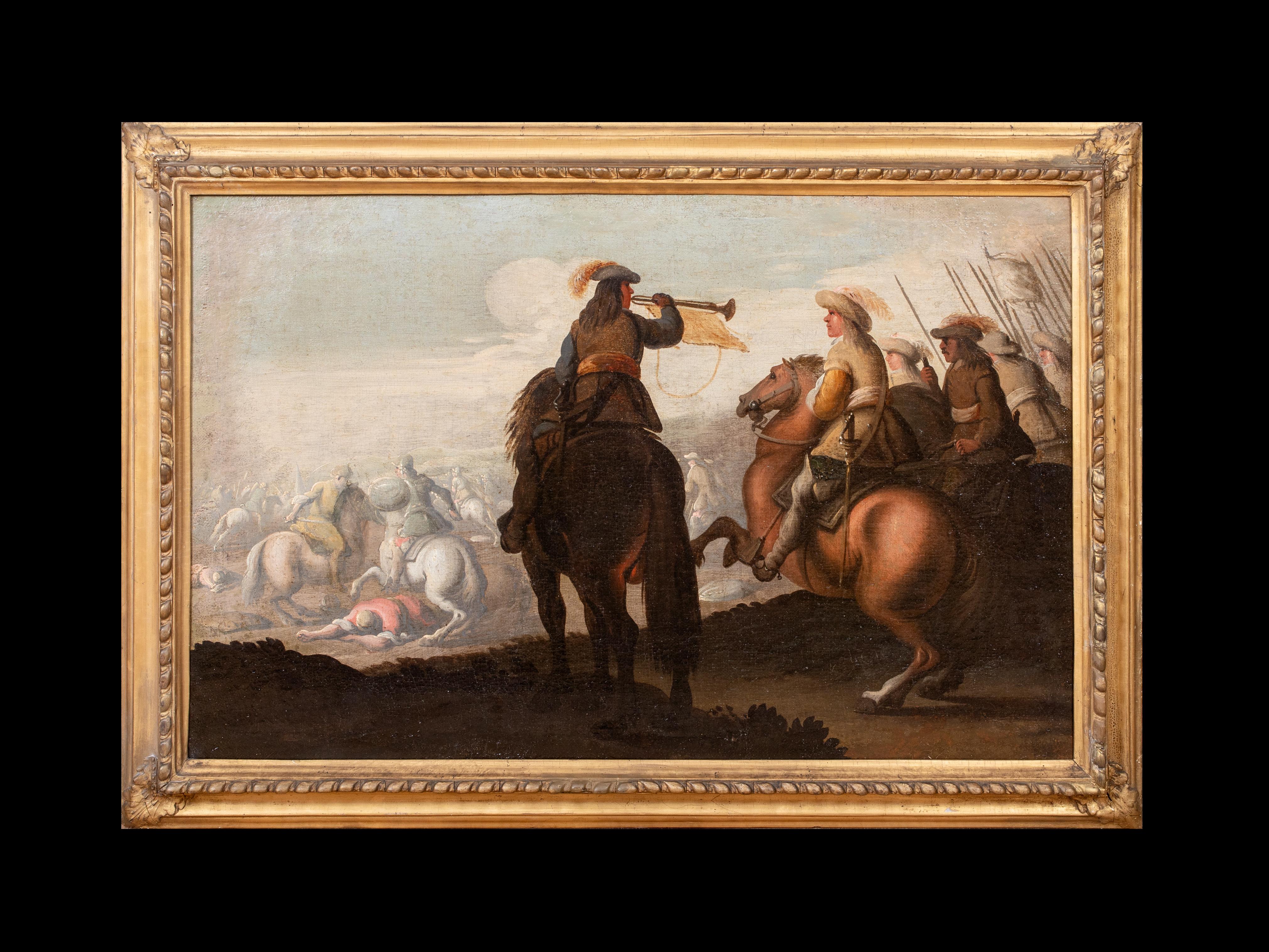 La carica di cavalleria, guerre anglo-olandesi, XVII secolo  Palamedes PALAMEDESZ - Painting di Unknown
