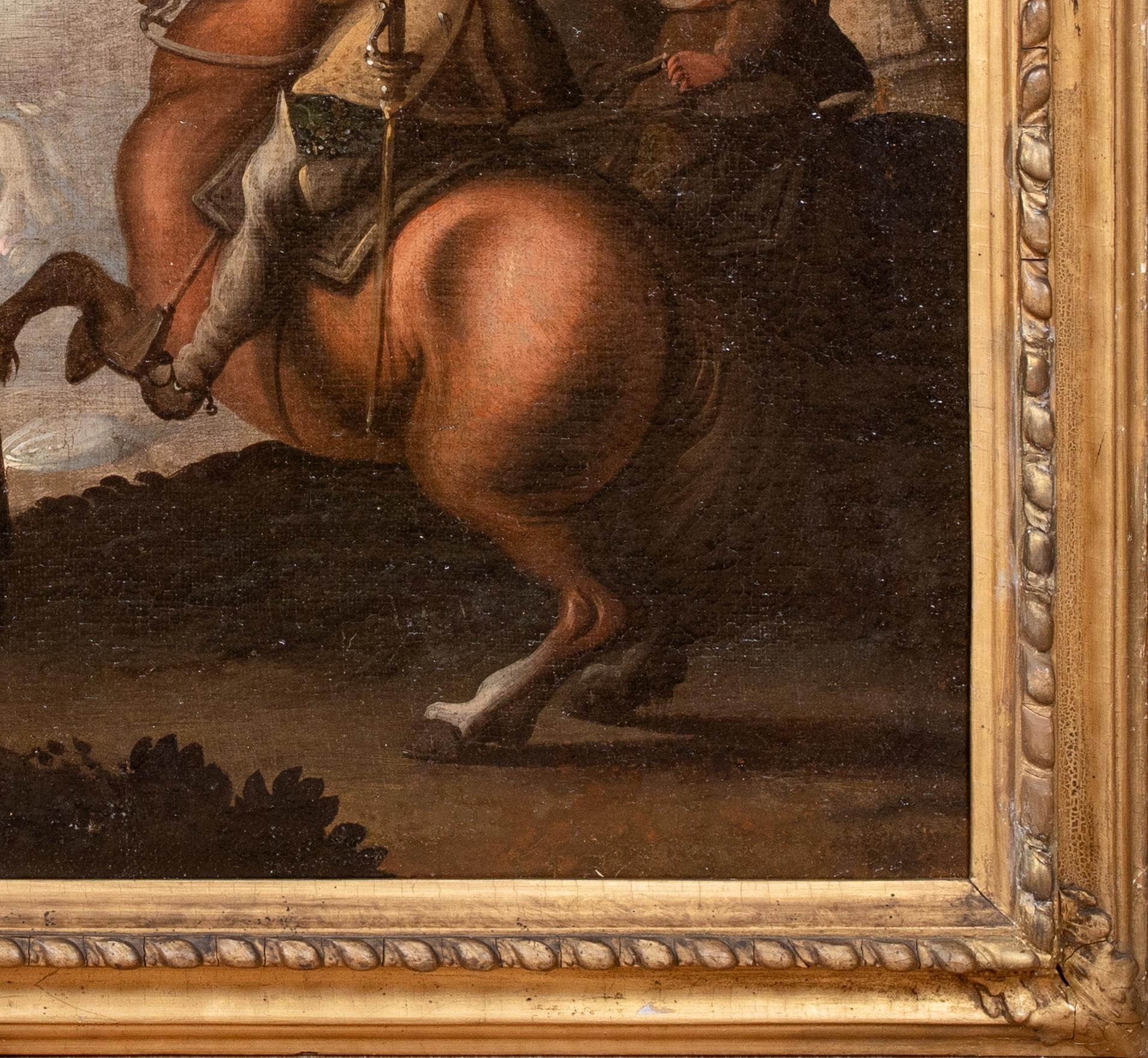 La carica di cavalleria, guerre anglo-olandesi, XVII secolo

attribuito a Palamedes PALAMEDESZ (1607-1638) 

Grande scena di battaglia del XVII secolo che rappresenta una carica di cavalleria durante le guerre anglo-olandesi, olio su tela. Scena