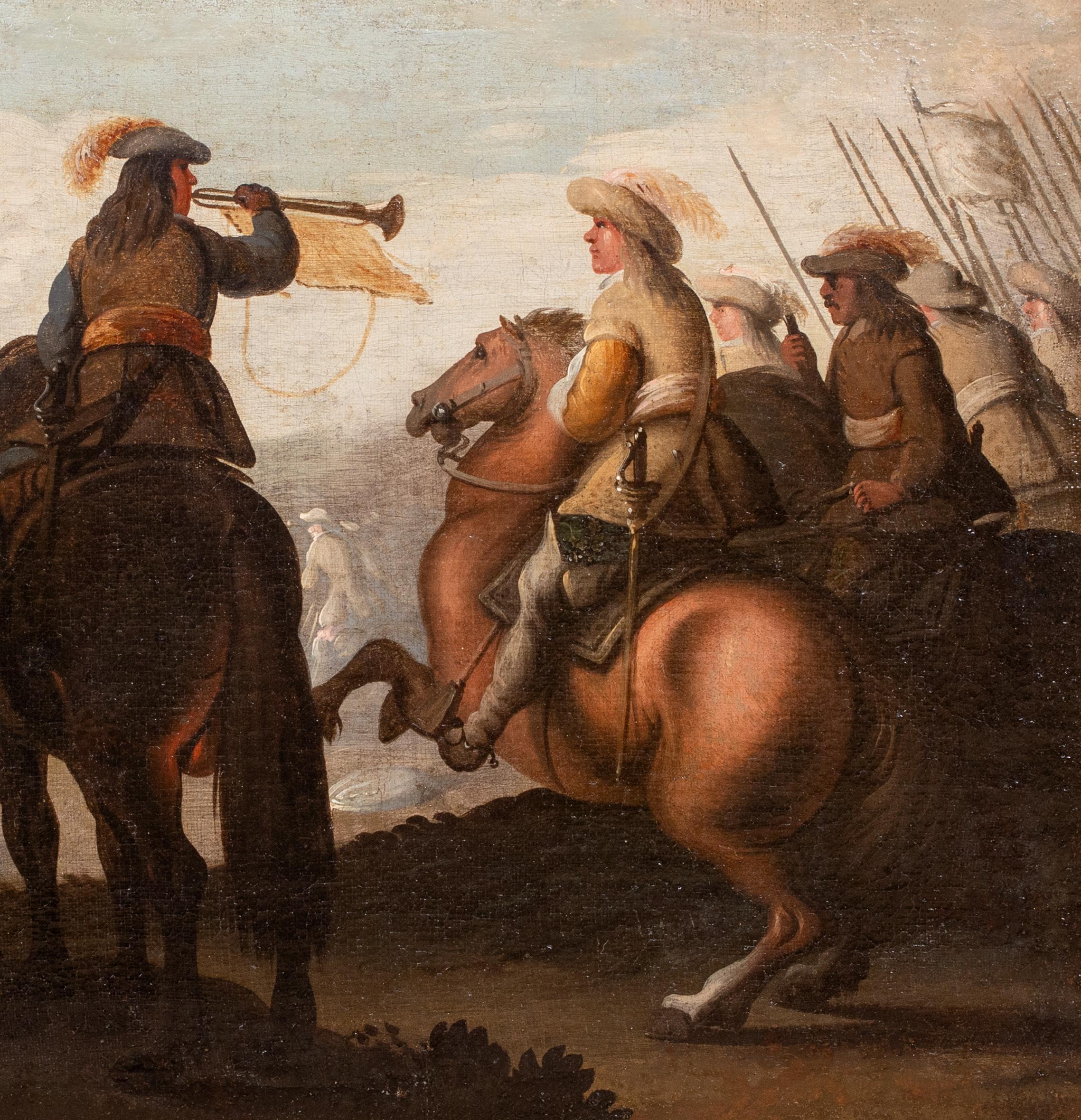La carica di cavalleria, guerre anglo-olandesi, XVII secolo  Palamedes PALAMEDESZ in vendita 2